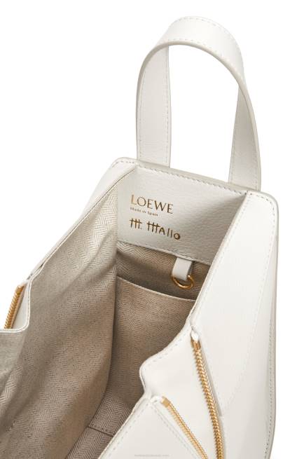 Soft White Maruja Mallo Hammock compact bag in classic calfskin Loewe 84PR339 Women