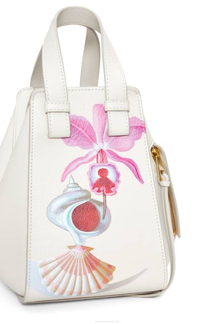 Soft White Maruja Mallo Hammock compact bag in classic calfskin Loewe 84PR339 Women