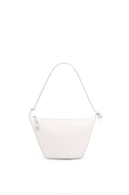 Soft White Mini Hammock Hobo bag in classic calfskin Loewe 84PR324 Women