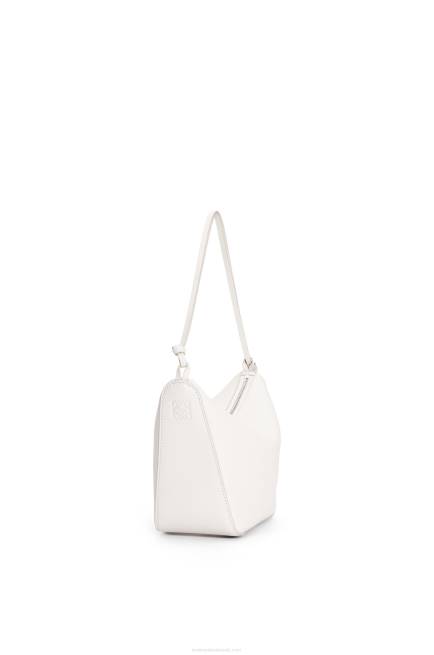 Soft White Mini Hammock Hobo bag in classic calfskin Loewe 84PR324 Women