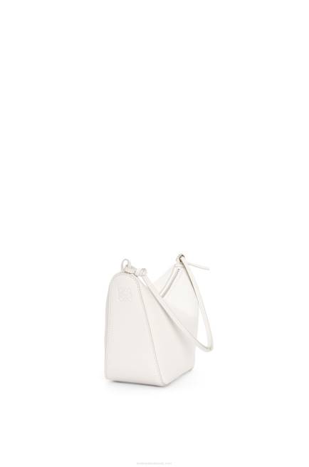 Soft White Mini Hammock Hobo bag in classic calfskin Loewe 84PR324 Women