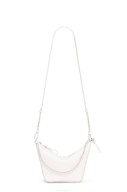 Soft White Mini Hammock Hobo bag in classic calfskin Loewe 84PR324 Women