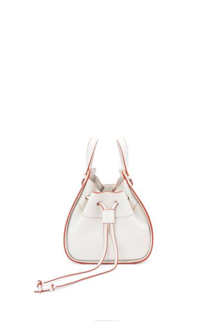 Soft White Mini Hammock drawstring in soft grained calfskin Loewe 84PR313 Women