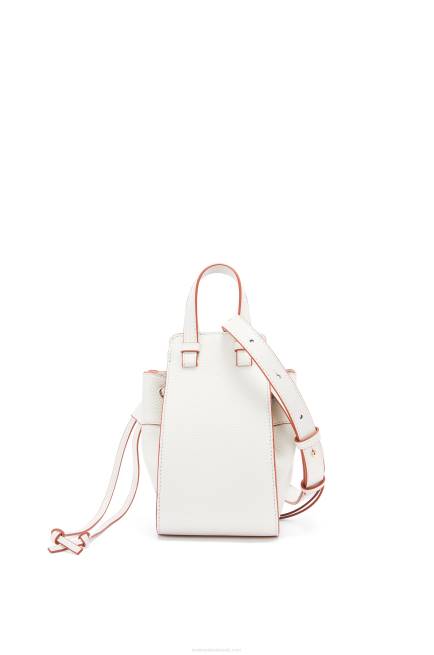 Soft White Mini Hammock drawstring in soft grained calfskin Loewe 84PR313 Women