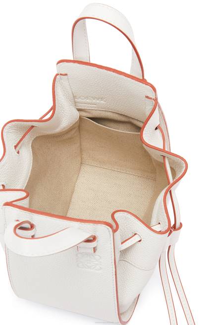 Soft White Mini Hammock drawstring in soft grained calfskin Loewe 84PR313 Women