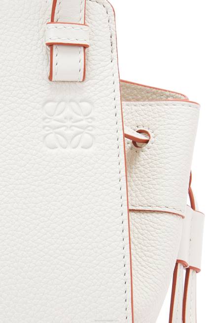 Soft White Mini Hammock drawstring in soft grained calfskin Loewe 84PR313 Women