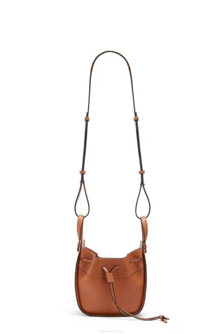 Tan Mini Hammock drawstring in classic calfskin Loewe 84PR242 Women
