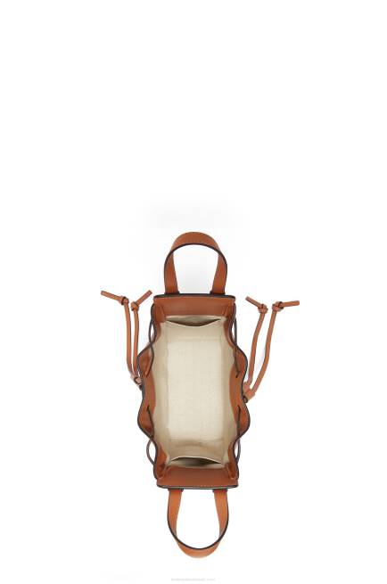 Tan Mini Hammock drawstring in classic calfskin Loewe 84PR242 Women