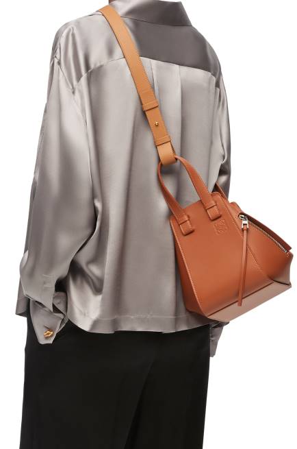 Tan Small Hammock bag in classic calfskin Loewe 84PR469 Women