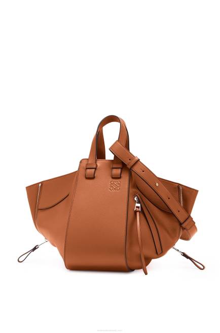 Tan Small Hammock bag in classic calfskin Loewe 84PR469 Women