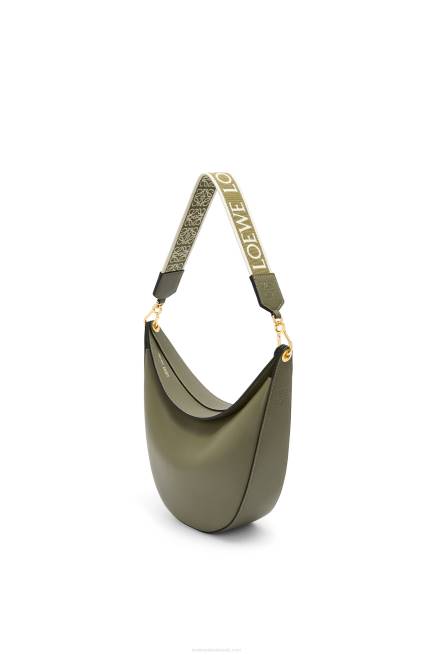 Avocado Green Luna bag in satin calfskin and jacquard Loewe 84PR511 Women