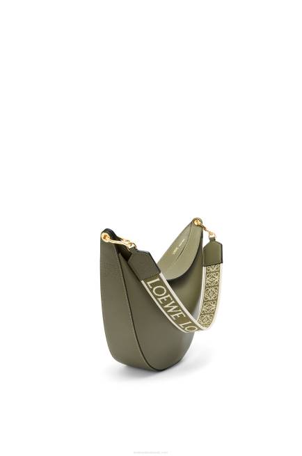 Avocado Green Luna bag in satin calfskin and jacquard Loewe 84PR511 Women