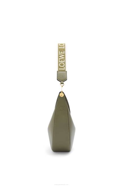 Avocado Green Luna bag in satin calfskin and jacquard Loewe 84PR511 Women