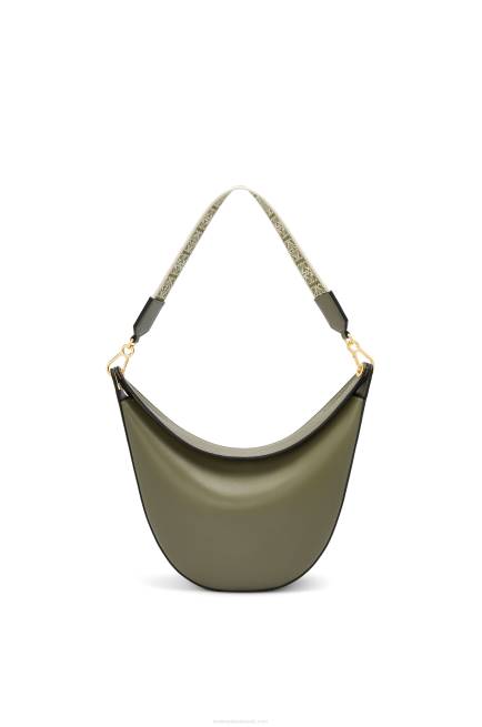 Avocado Green Luna bag in satin calfskin and jacquard Loewe 84PR511 Women