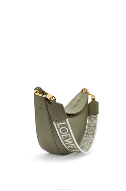 Avocado Green Small Luna bag in satin calfskin and jacquard Loewe 84PR474 Women