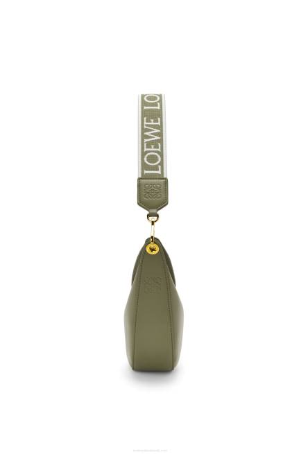 Avocado Green Small Luna bag in satin calfskin and jacquard Loewe 84PR474 Women