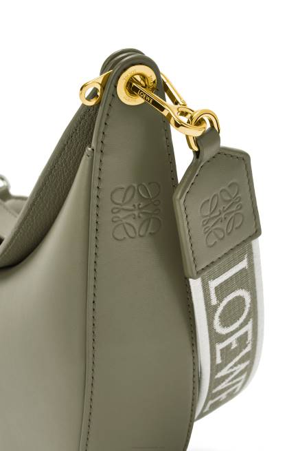 Avocado Green Small Luna bag in satin calfskin and jacquard Loewe 84PR474 Women