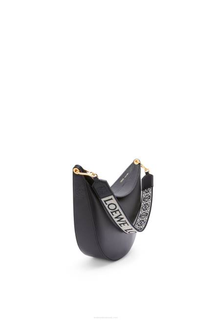 Black Luna bag in satin calfskin and jacquard Loewe 84PR521 Women