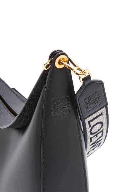 Black Luna bag in satin calfskin and jacquard Loewe 84PR521 Women