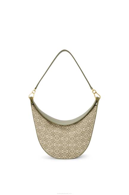 Green/Avocado Green Luna bag in Anagram jacquard and classic calfskin Loewe 84PR510 Women