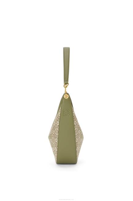 Green/Avocado Green Luna bag in Anagram jacquard and classic calfskin Loewe 84PR510 Women
