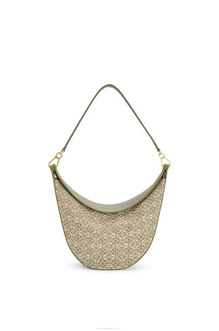 Green/Avocado Green Luna bag in Anagram jacquard and classic calfskin Loewe 84PR510 Women