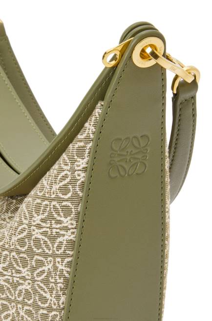 Green/Avocado Green Luna bag in Anagram jacquard and classic calfskin Loewe 84PR510 Women