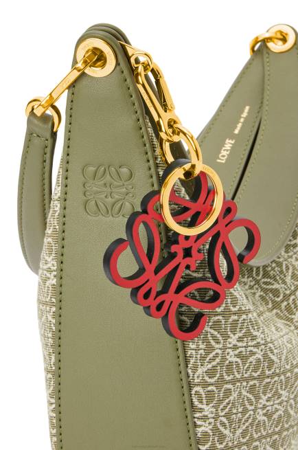 Green/Avocado Green Luna bag in Anagram jacquard and classic calfskin Loewe 84PR510 Women