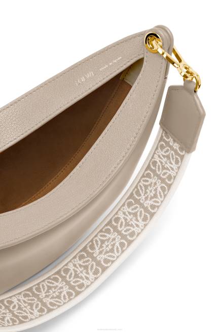 Light Oat Small Luna bag in satin calfskin and jacquard Loewe 84PR475 Women