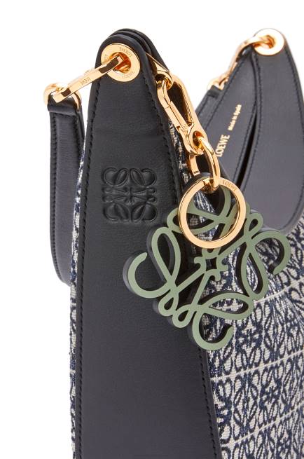 Navy/Black Luna bag in Anagram jacquard and classic calfskin Loewe 84PR451 Women