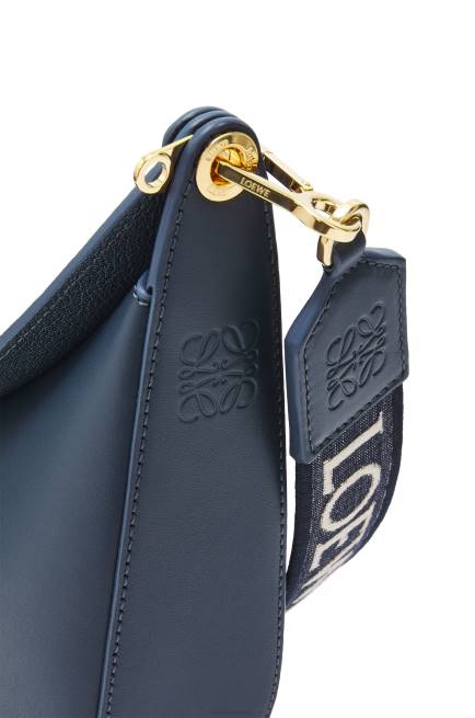 Onyx Blue Luna bag in satin calfskin and jacquard Loewe 84PR483 Women
