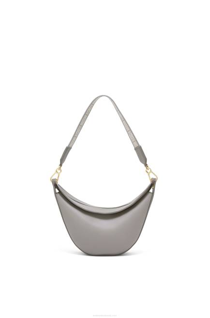 Pearl Grey Small Luna bag in satin calfskin and jacquard Loewe 84PR476 Women