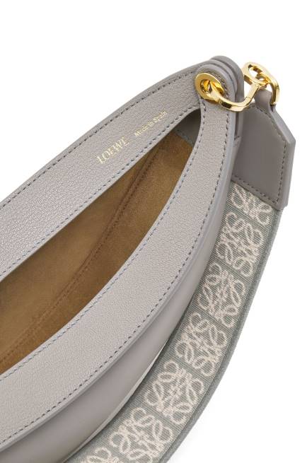 Pearl Grey Small Luna bag in satin calfskin and jacquard Loewe 84PR476 Women