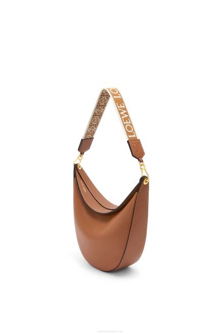 Pecan Luna bag in satin calfskin and jacquard Loewe 84PR453 Women