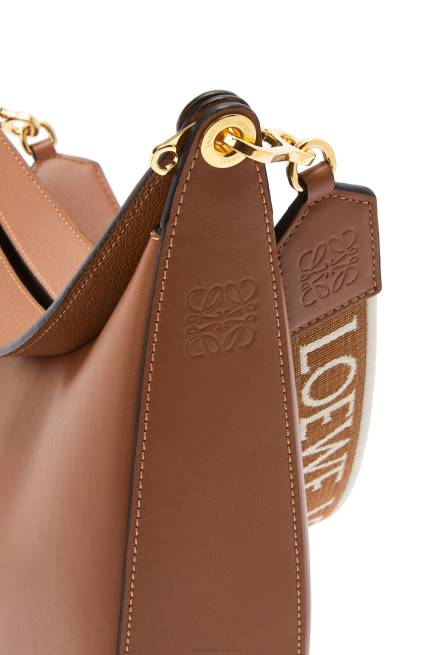 Pecan Luna bag in satin calfskin and jacquard Loewe 84PR453 Women
