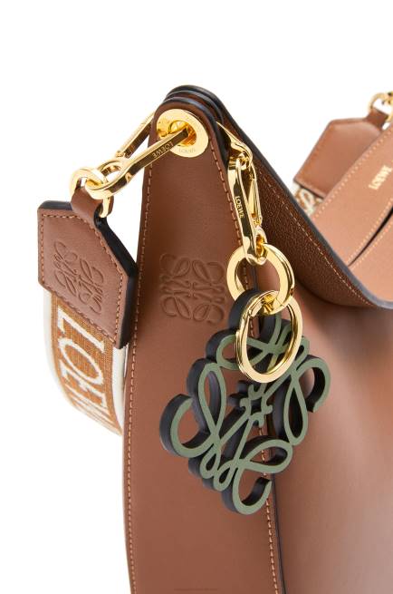 Pecan Luna bag in satin calfskin and jacquard Loewe 84PR453 Women