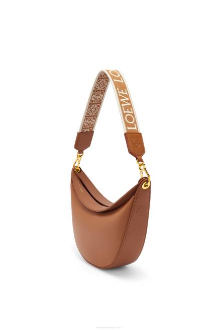 Pecan Small Luna bag in satin calfskin and jacquard Loewe 84PR452 Women