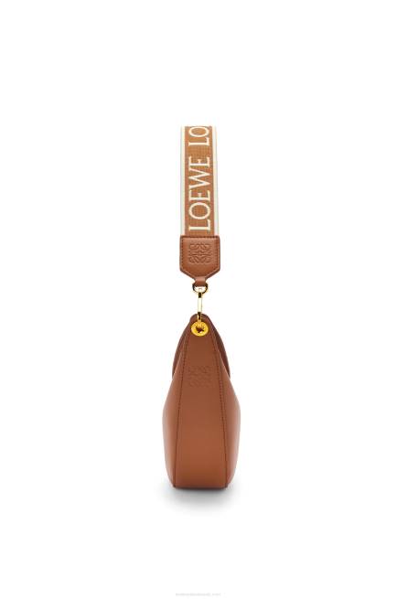 Pecan Small Luna bag in satin calfskin and jacquard Loewe 84PR452 Women