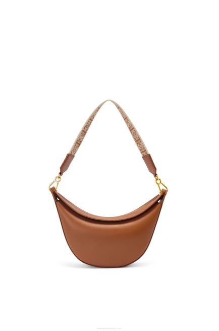 Pecan Small Luna bag in satin calfskin and jacquard Loewe 84PR452 Women