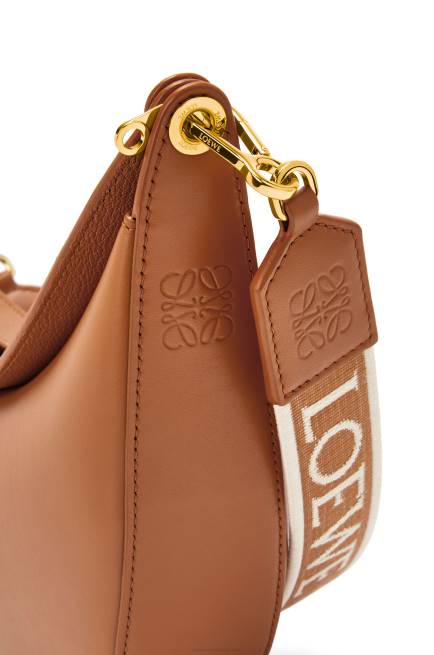 Pecan Small Luna bag in satin calfskin and jacquard Loewe 84PR452 Women