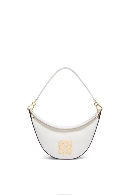Soft White/Natural Small Luna bag in satin calfskin Loewe 84PR449 Women
