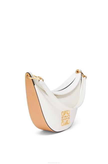 Soft White/Natural Small Luna bag in satin calfskin Loewe 84PR449 Women