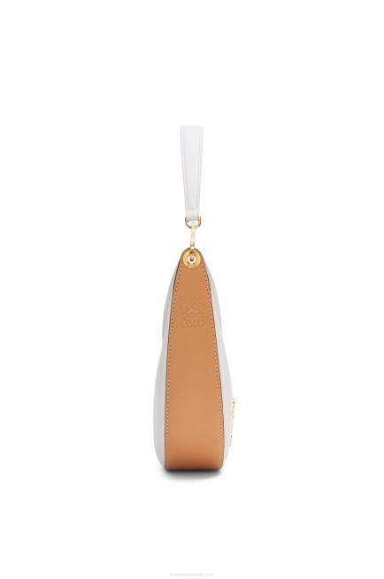Soft White/Natural Small Luna bag in satin calfskin Loewe 84PR449 Women