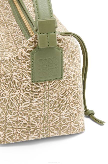 Green/Avocado Green Small Cubi bag in Anagram jacquard and calfskin Loewe 84PR485 Women