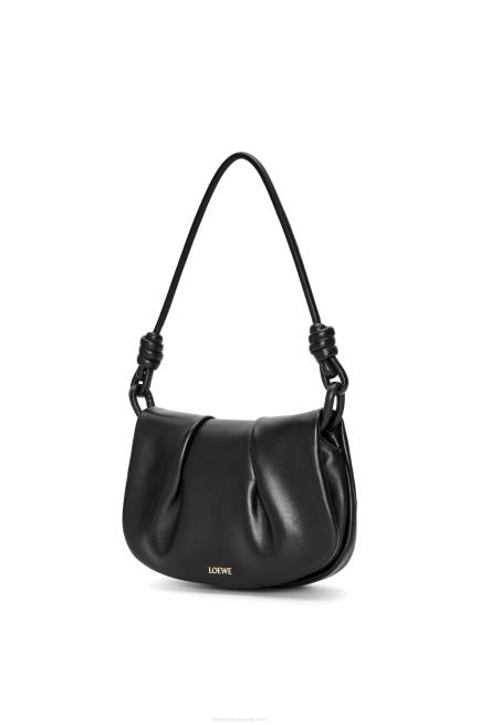 Black Paseo satchel in shiny nappa calfskin Loewe 84PR337 Women