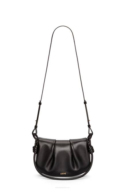 Black Paseo satchel in shiny nappa calfskin Loewe 84PR337 Women
