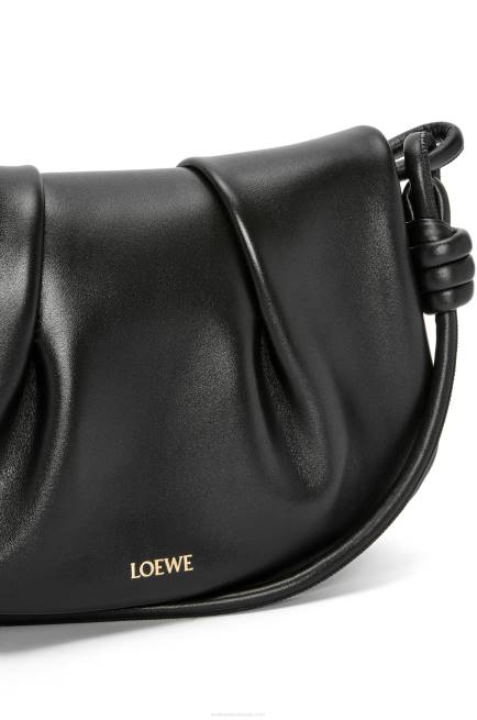 Black Paseo satchel in shiny nappa calfskin Loewe 84PR337 Women