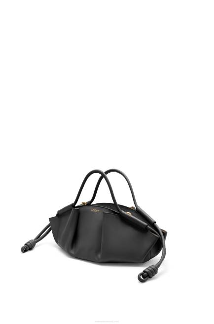 Black Small Paseo bag in shiny nappa calfskin Loewe 84PR347 Women