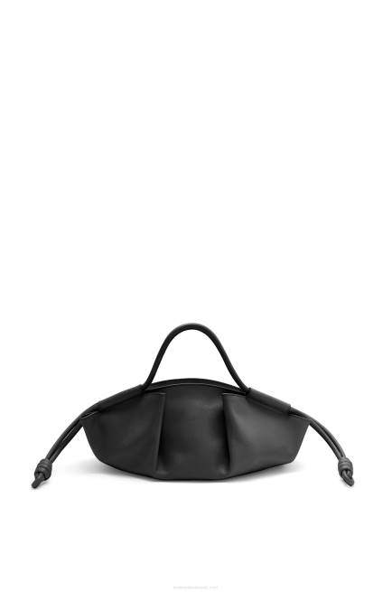 Black Small Paseo bag in shiny nappa calfskin Loewe 84PR347 Women