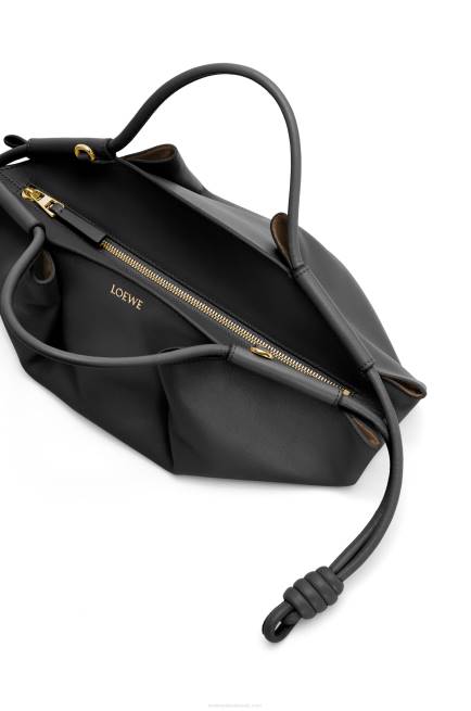 Black Small Paseo bag in shiny nappa calfskin Loewe 84PR347 Women